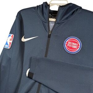 NEW Nike Detroit Pistons NBA Therma-FIT Full Zip Hoodie Jacket XXL Tall
